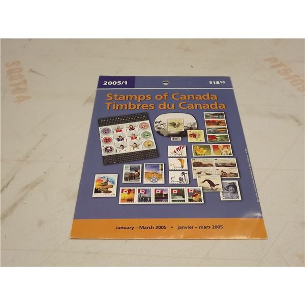 STAMPS OF CANADA JANUARY TO MARCH 2005