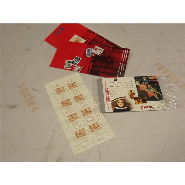 150 YEARS OF CANADA POST SHEET SETS AND RETAILER TO THE NATION 125 YEARS OF THE T. EATON COMPANY