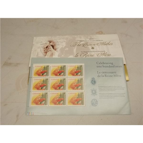 HER MAJESTY QUEEN MOTHER - CELEBRATING 100 YEARS STAMP SOUVENIR SHEET