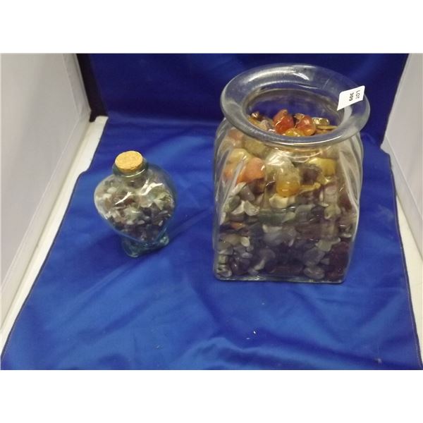 2 JARS POLISHED ROCKS