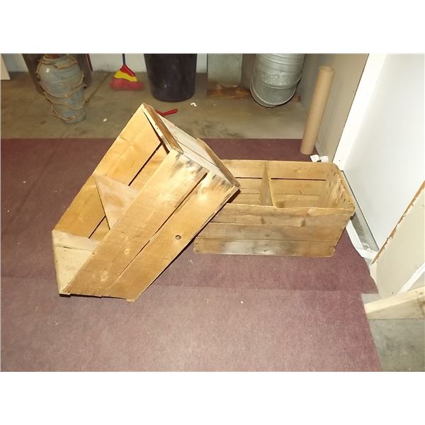 2 WOODEN CRATES