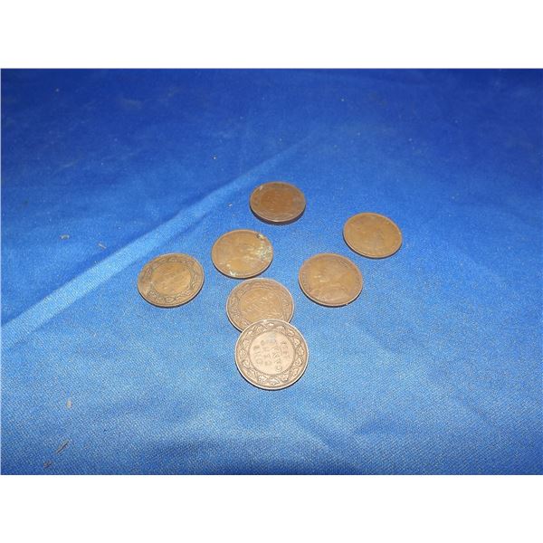 CANADIAN LARGE PENNIES LOT OF 8