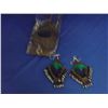 Image 1 : SET OF PEACOCK FEATHER EARINGS