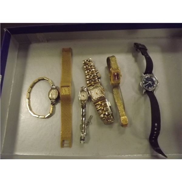 LOT OF 5 LADIES VINTAGE WATCHES
