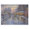 Image 1 : Robert Finale, "Christmas In Paris" Hand Signed, Artist Embellished AP Limited E