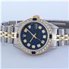 Image 3 : Rolex Ladies 2 Tone YG/SS Blue Diamond & Sapphire Oyster Perpetual Datejust Wris