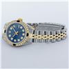 Image 7 : Rolex Ladies 2 Tone YG/SS Blue Diamond & Sapphire Oyster Perpetual Datejust Wris