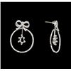 Image 2 : 14KT White Gold 1.36 ctw Diamond Earrings