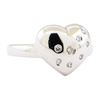 Image 1 : 0.20 ctw Diamond Heart Shaped Ring - 14KT White Gold