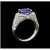 Image 4 : 14KT White Gold 2.84 ctw Tanzanite and Diamond Ring