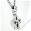 Image 4 : 14kt White Gold 0.44 ctw Diamond Open Flower Pendant Necklace