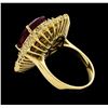 Image 3 : 7.73 ctw Ruby and Diamond Ring - 14KT Yellow Gold