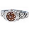 Image 6 : Rolex Ladies Stainless Steel Mother Of Pearl Diamond Quickset Datejust Wristwatc