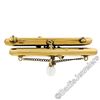 Image 4 : Victorian 14kt Gold Opal, Seed Pearl, & Natural Pearl Dangle Dual Bar Brooch