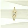 Image 8 : 14k Yellow Gold Petite 0.42 ctw Round Diamond Engagement Ring w/ Channel Accents