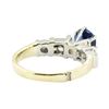 Image 3 : 1.53 ctw Oval Brilliant Blue Sapphire And Diamond Ring - 18KT Yellow And White G