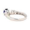 Image 3 : 1.23 ctw Blue Sapphire and Diamond Ring - 14KT White Gold