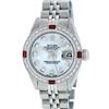 Image 1 : Rolex Ladies Stainless Steel MOP Diamond & Ruby 26MM Datejust Wristwatch