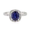 Image 2 : 1.98 ctw Sapphire and Diamond Ring - 14KT White Gold