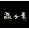Image 2 : 14KT White Gold 1.22 ctw Diamond Earrings