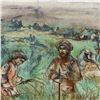 Image 2 : "Fields Near Chartres" Limited Edition Lithograph by Edna Hibel (1917-2014), Num