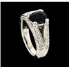 Image 6 : 1.61 ctw Sapphire and Diamond Ring - 14KT White Gold