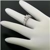 Image 3 : 14k White Gold 1.45 ctw 3 Princess Diamond Engagement Ring w/ Baguette Accents