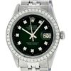 Image 2 : Rolex Mens Stainless Steel Slate Green Diamond 1.40CTW Bezel 36MM Datejust Wrist