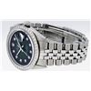Image 9 : Rolex Mens Stainless Steel Slate Green Diamond 1.40CTW Bezel 36MM Datejust Wrist