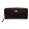 Image 1 : Coach Black Debossed Logo Leather Zippy Wallet