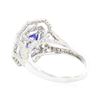 Image 3 : 2.24 ctw Emerald Cut Step Tanzanite And Round Brilliant Cut Diamond Ring - 14KT