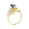 Image 4 : 2.34 ctw Blue Sapphire And Diamond Ring - 14KT Yellow Gold