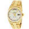 Image 2 : Rolex Mens 18K Yellow Gold Silver Diamond Quickset President Wristwatch With Rol