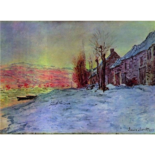 Claude Monet - Lava Court - Sunshine and Snow