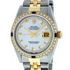 Image 1 : Rolex Mens 2 Tone MOP String Diamond & Sapphire 36MM Oyster Perpetual Datejust