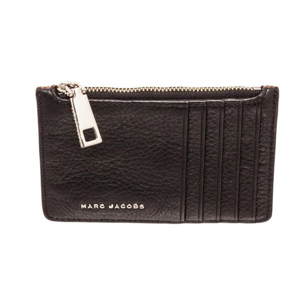 Marc Jacobs Black  Brown Perry Zip Wallet