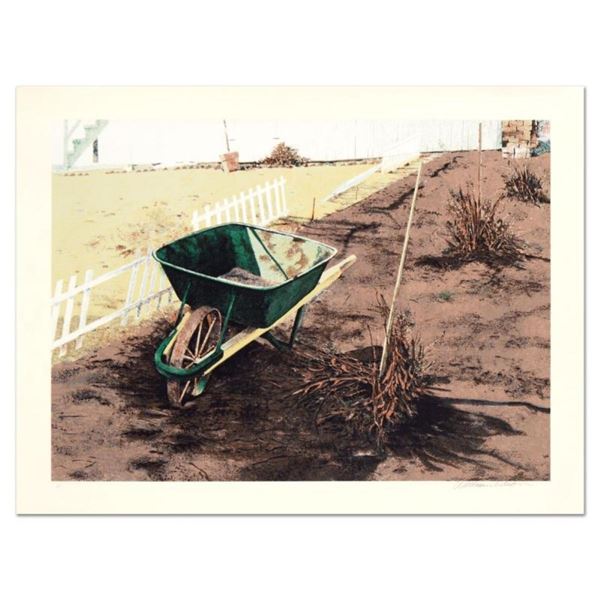 William Nelson,  The Wheelbarrow  Limited Edition Lithograph, Numbered and Hand