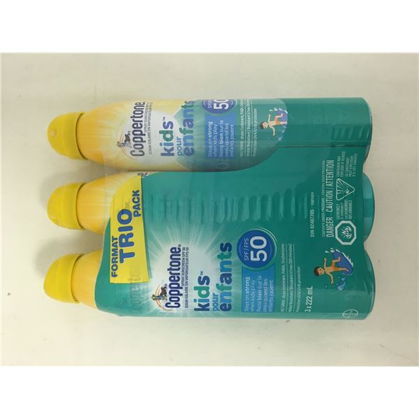 New 3pk copper tone sunscreen kids