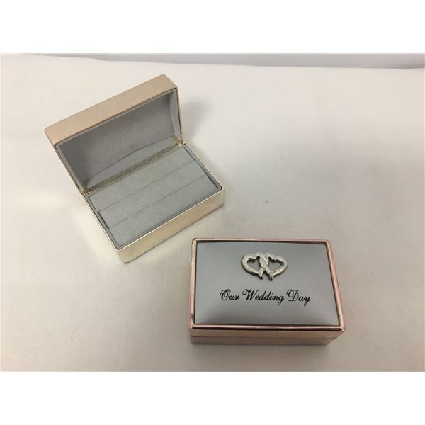 2 New wedding ring boxes