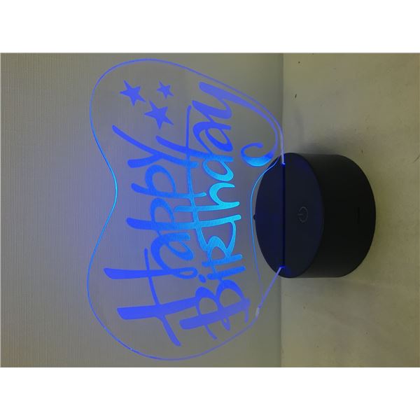 New 3D lamp happy b-day
