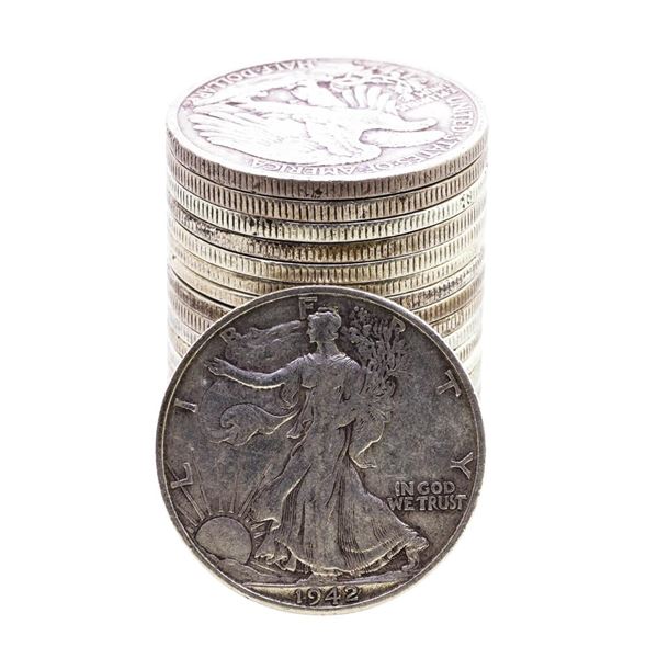 Roll of (20) Mixed Date Walking Liberty Half Dollar Coins