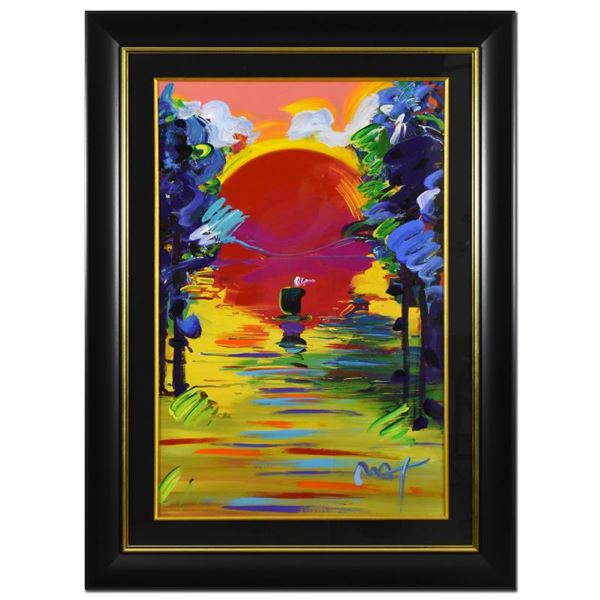 Peter Max "Better World" Original Mixed Media on Paper