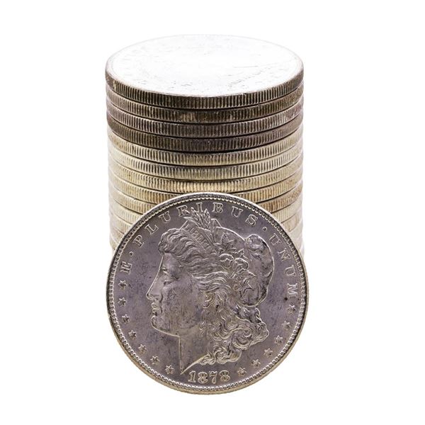 Roll of (20) Brilliant Uncirculated 1878-S $1 Morgan Silver Dollar Coins