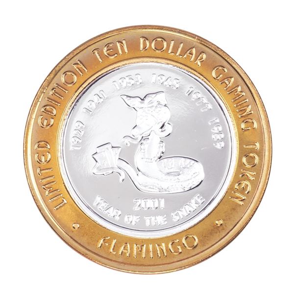.999 Fine Silver Flamingo Reno, Nevada $10 Limited Edition Gaming Token