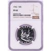 Image 1 : 1962 Proof Franklin Half Dollar Coin NGC PF65