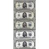 Image 1 : Lot of (5) 1934D $5 Silver Certificate Notes