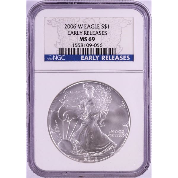 2006-W $1 American Silver Eagle Coin NGC MS69 Early Releases