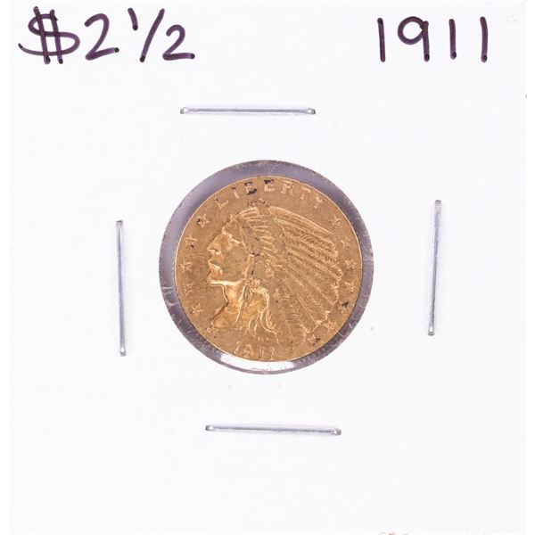 1911 $2 1/2 Indian Head Quarter Eagle Gold Coin