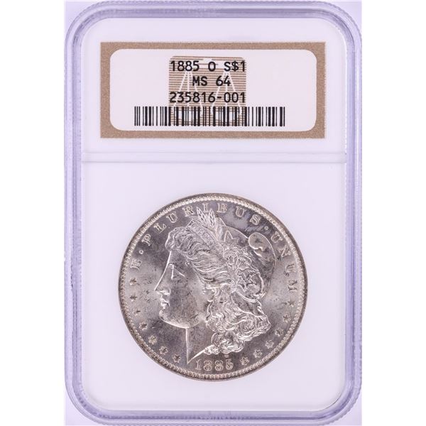 1885-O $1 Morgan Silver Dollar Coin NGC MS64