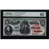 Image 1 : 1869 $5 Rainbow Woodchopper Legal Tender Note Fr.64 PMG Choice Uncirculated 62